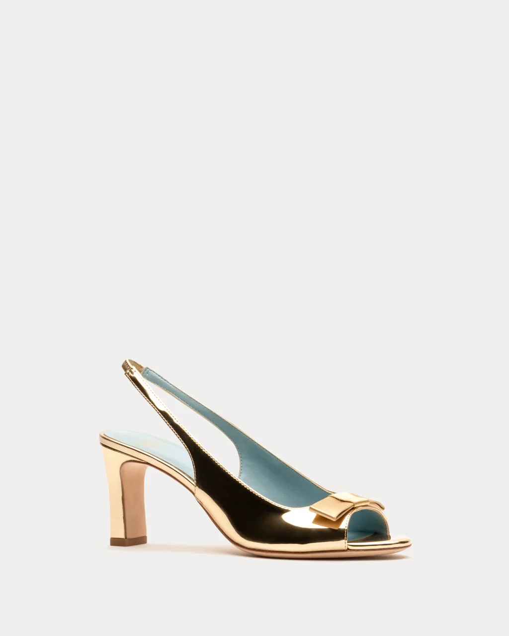 Reese Bow Slingback Heel - Platino | Frances Valentine
