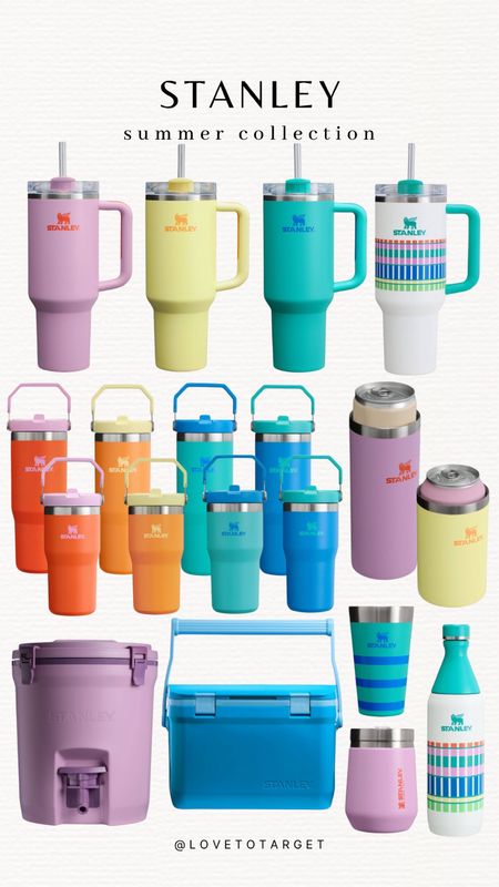 NEW Stanley summer collection at Target 🎯 Bright and fun colors with new selection of summer must haves! Tumblers, chillers, stackable cups, bottles,  water jugs, coolers, pitchers +more!

#LTKhome #LTKfindsunder50 #LTKSeasonal