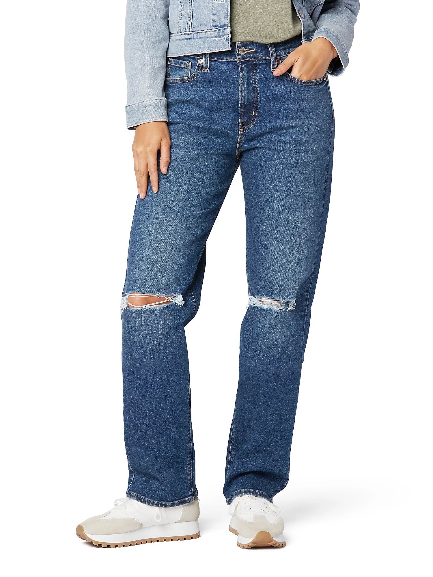 Signature by Levi Strauss & Co. Women's Heritage Easy Straight Jeans - Walmart.com | Walmart (US)