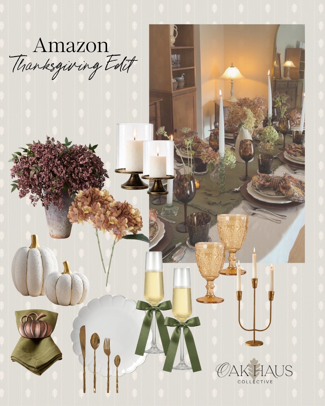 Amazon, Thanksgiving, Edit, Table Setting, Candle, Plate, Faux, Flowers, Napkin Rings, Silverware, Hosting, Dinner, Home, Foodie, Kitchen

#LTKHome #LTKfoodie #LTKSeasonal