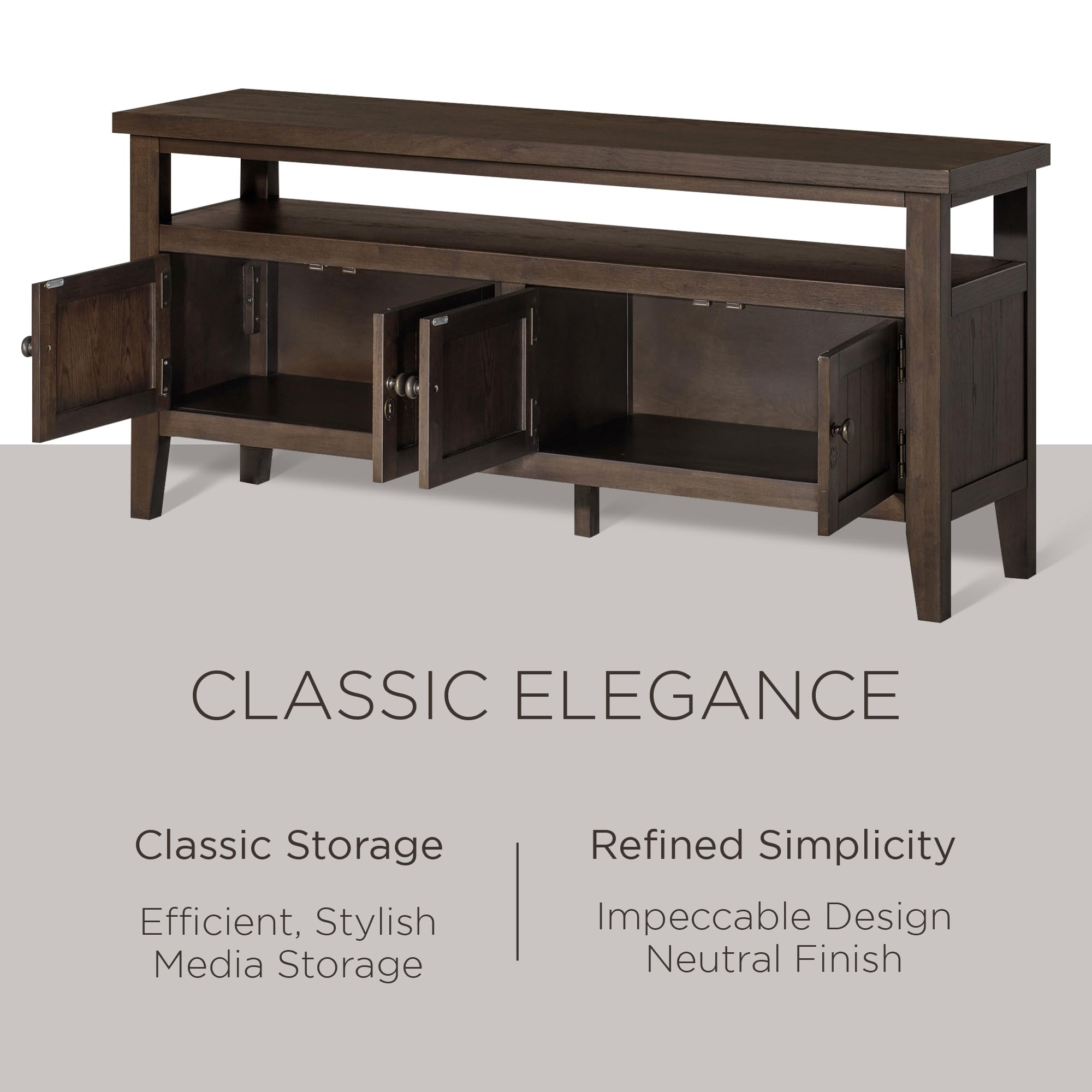 Maven Lane Turner Modern Wooden Living Room TV Media Unit Entertainment Center and Television Sta... | Amazon (US)