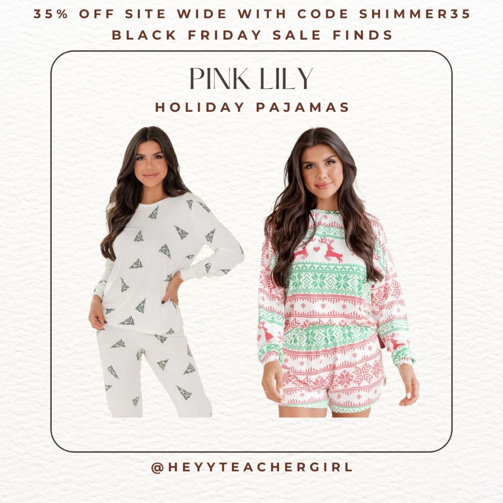 35% off site wide at Pink Lily with code: shimmer35 

#LTKHoliday #LTKCyberWeek #LTKsalealert