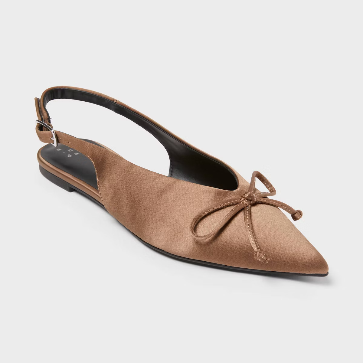 Women’s Camille Satin Slingback Bow Flats - A New Day™ | Target