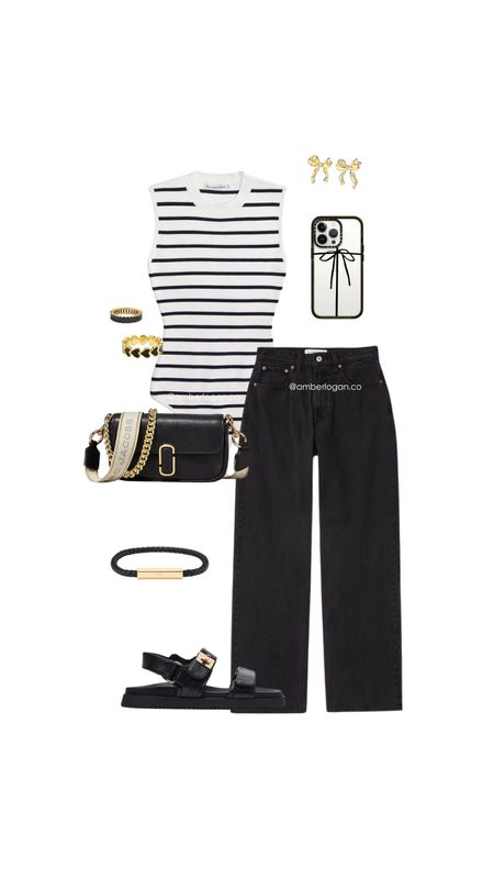 Abercrombie sale outfit idea! Code: DENIMAF 

Date night outfit, going out outfit, black Abercrombie jeans, neutral black crossbody bag, summer sandals, black jewelry 

#LTKitbag #LTKsalealert #LTKstyletip