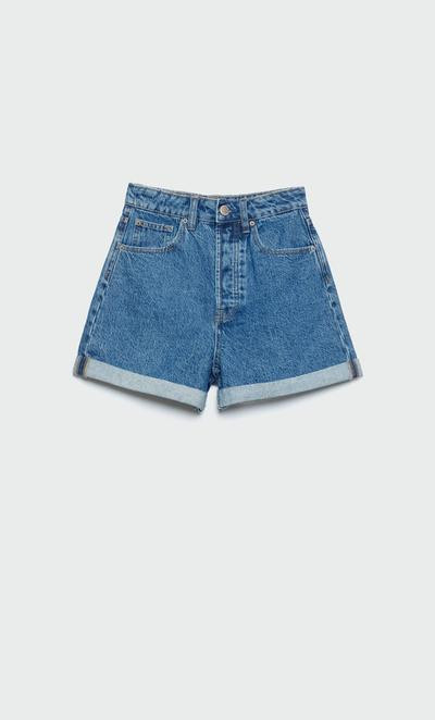 Mom fit shorts - Women's Shorts | Stradivarius United Kingdom | Stradivarius (UK)