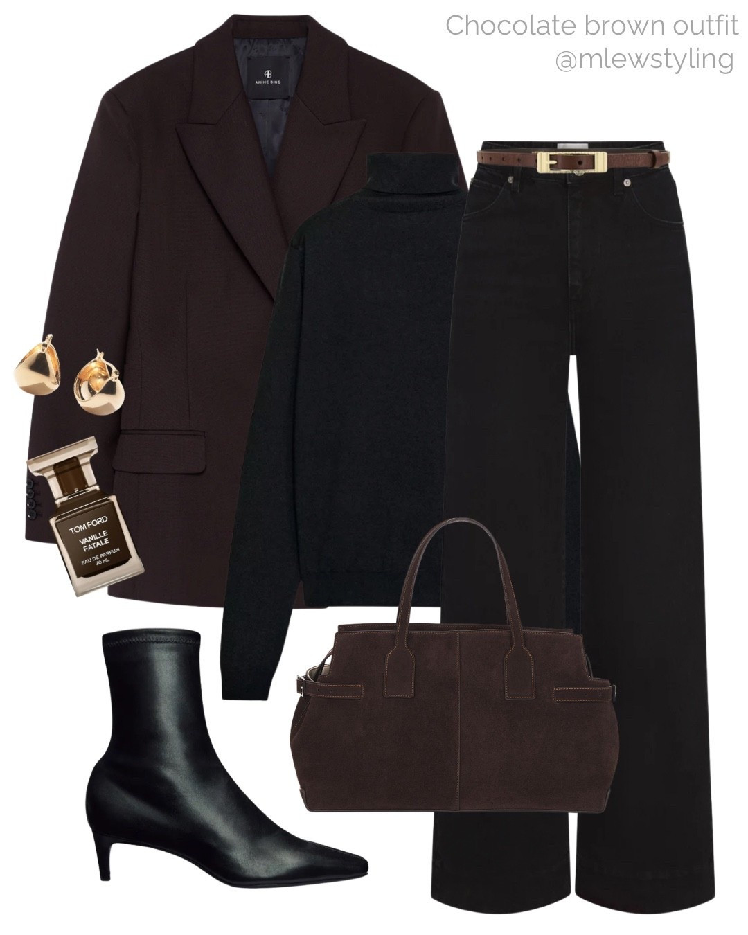 Brown and black workwear 🤎

Tags: Anine Bing brown oversized blazer, black turtleneck sweater, frame denim, black jeans, born and gold belt, brown suede tote bag, black leather ankle boots, kitten heels, Tom ford perfume, gold hoop earrings 

#LTKHoliday #LTKWorkwear #LTKSeasonal