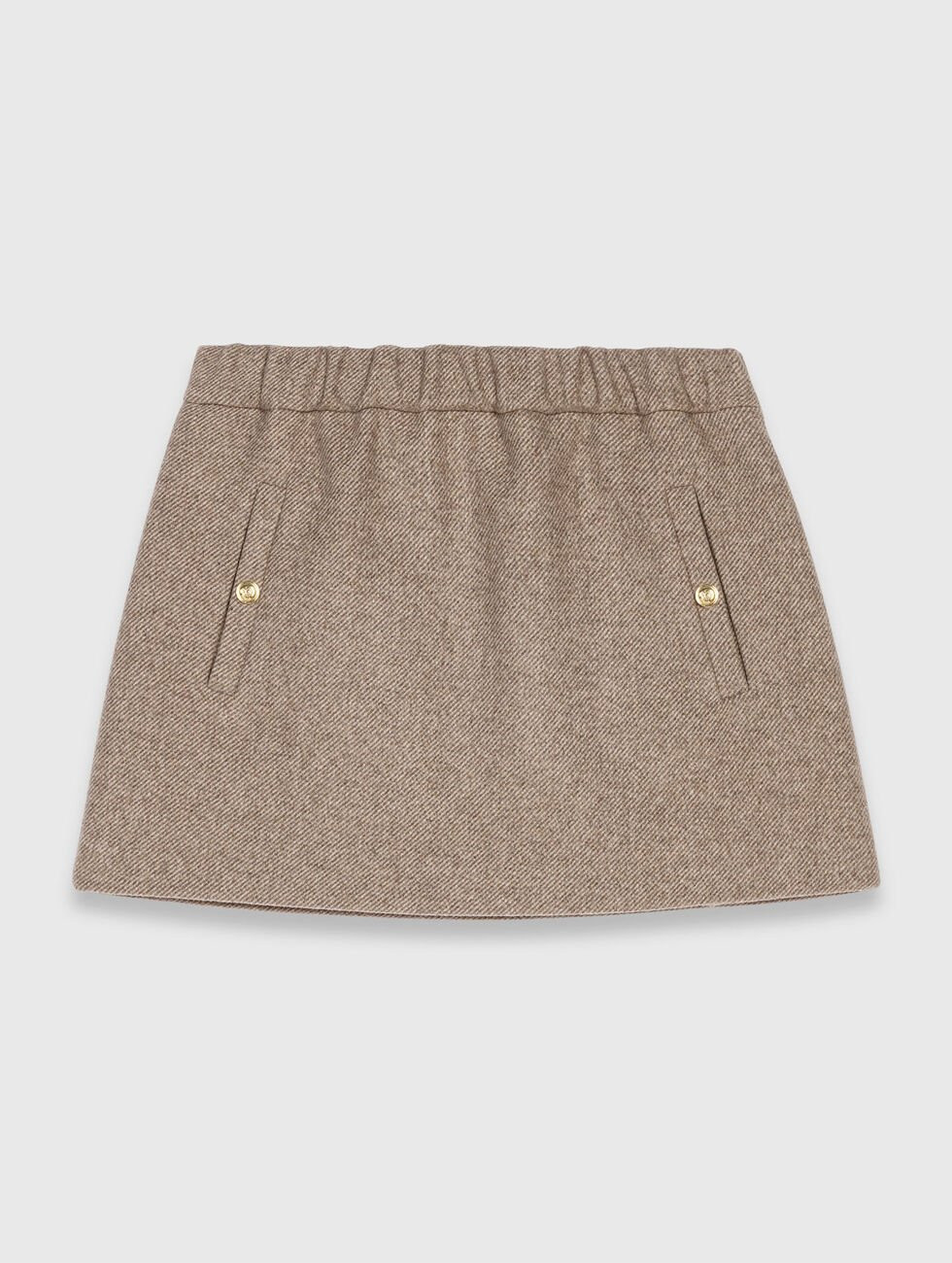Short wool blend skirt Natural for Women | Maje | Maje US