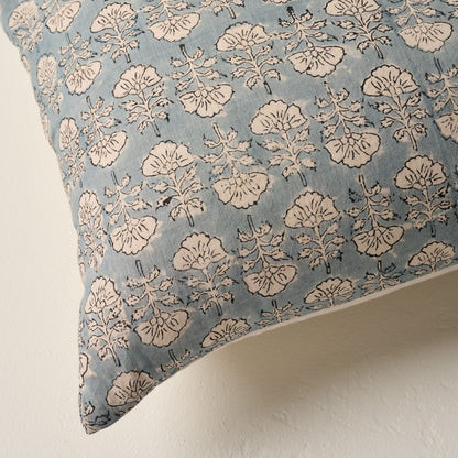 Flora Silver Blue Large Lumbar Pillow | Magnolia