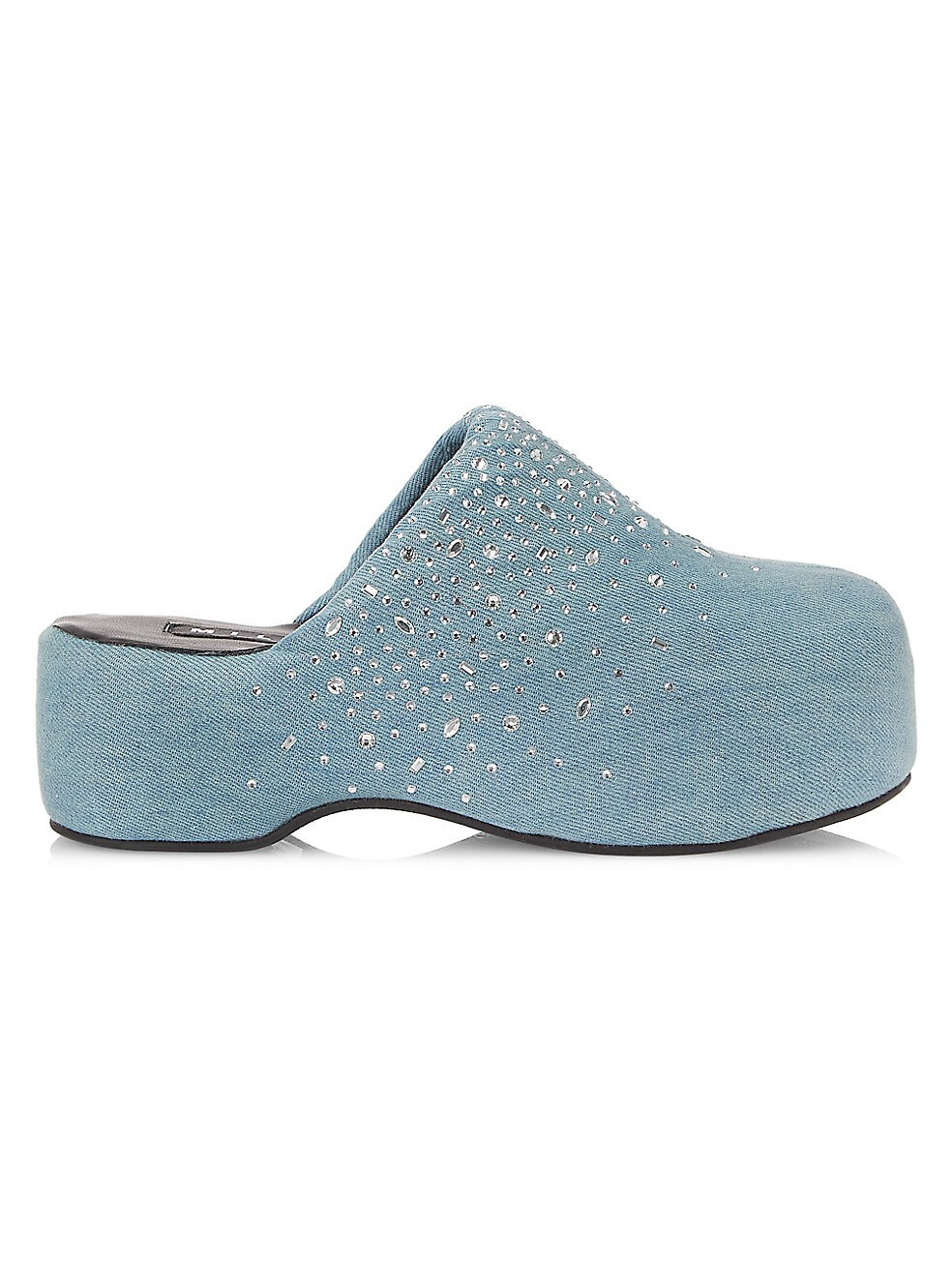 Simon Miller Bubble Crystal-Embellished Denim Clogs | Saks Fifth Avenue