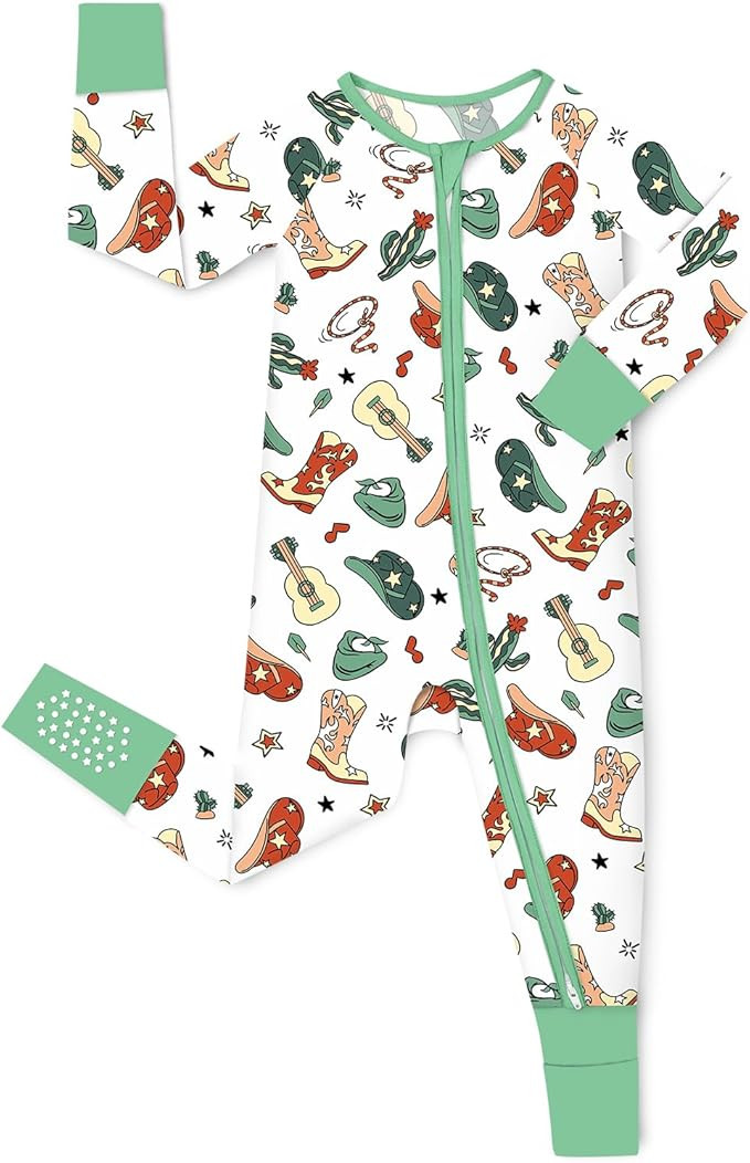 Bamboo Viscose Baby Convertible Footie Pajama, Zipper Pajamas for Baby Boys & Girls, Sleep & Play... | Amazon (US)