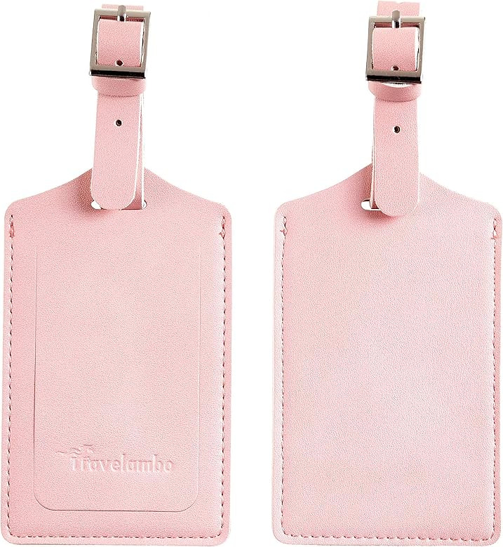 Travelambo Luggage Tag Faux Leather for Suitcase Women Kids Funny Cute | Amazon (US)