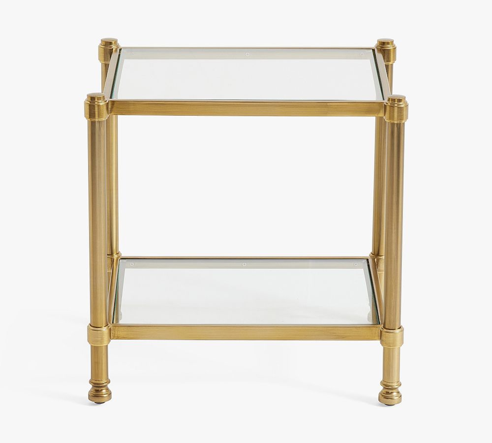 Everson Square Glass Side Table (22.5") | Pottery Barn (US)