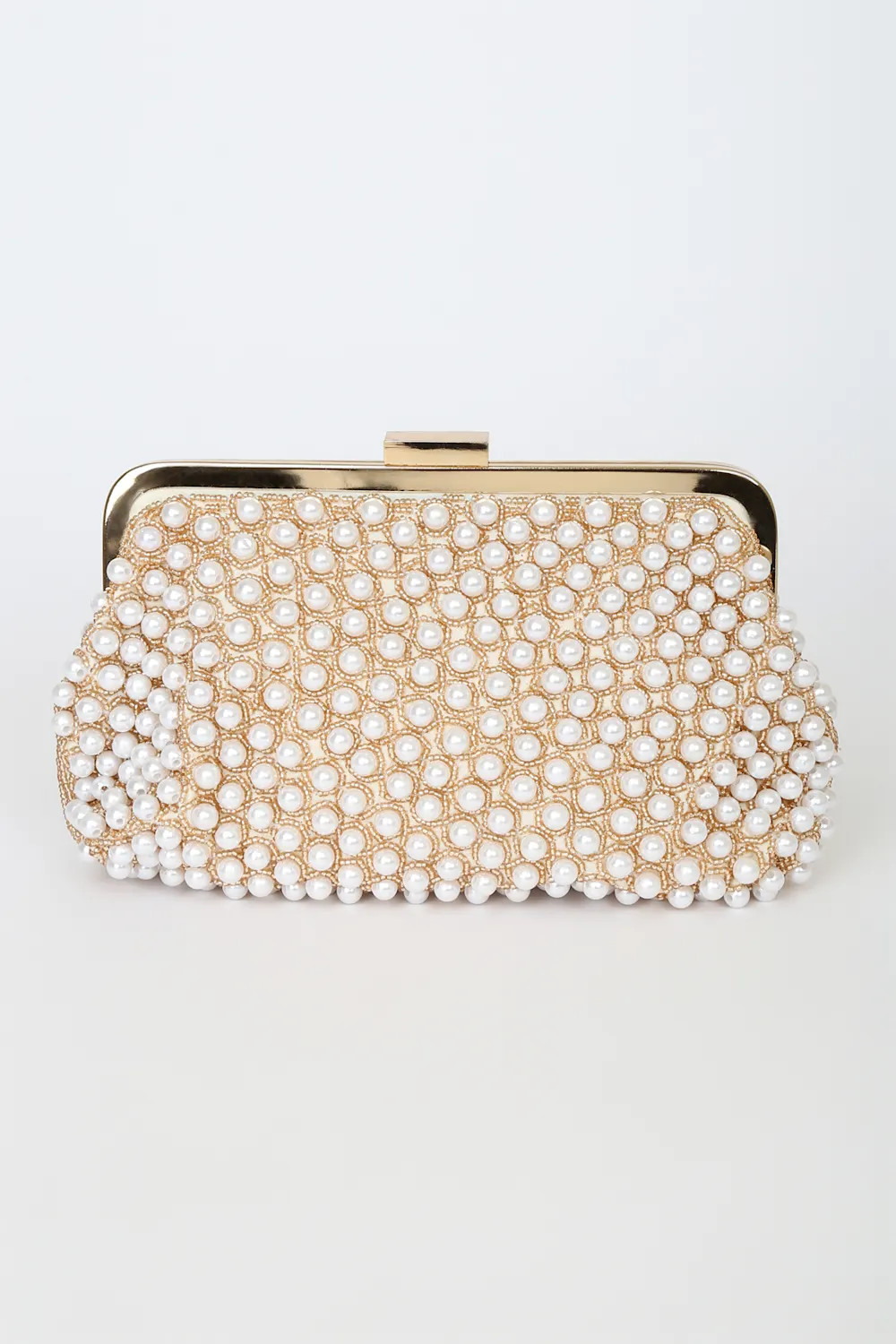 Precious Treasure White and Gold Pearl Clutch | Lulus (US)