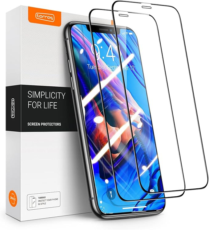 TORRAS Diamond Shield Screen Protector for iPhone 11 Pro Max Tempered Glass [Full Coverage] Anti-... | Amazon (US)