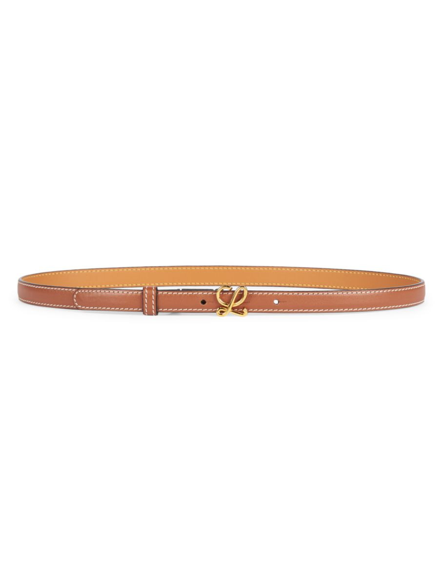 L Buckle Leather Belt | Saks Fifth Avenue