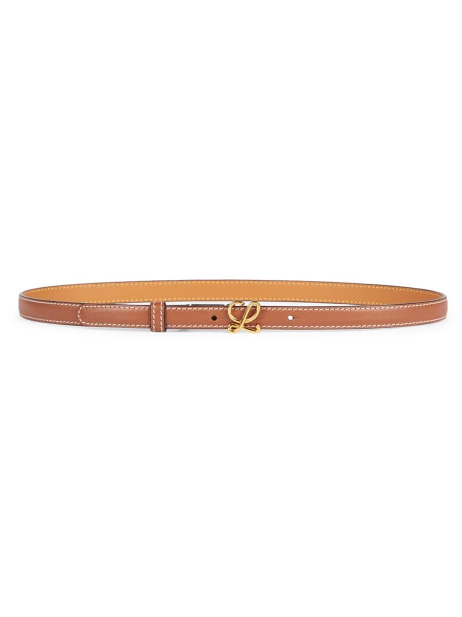 L Buckle Leather Belt | Saks Fifth Avenue