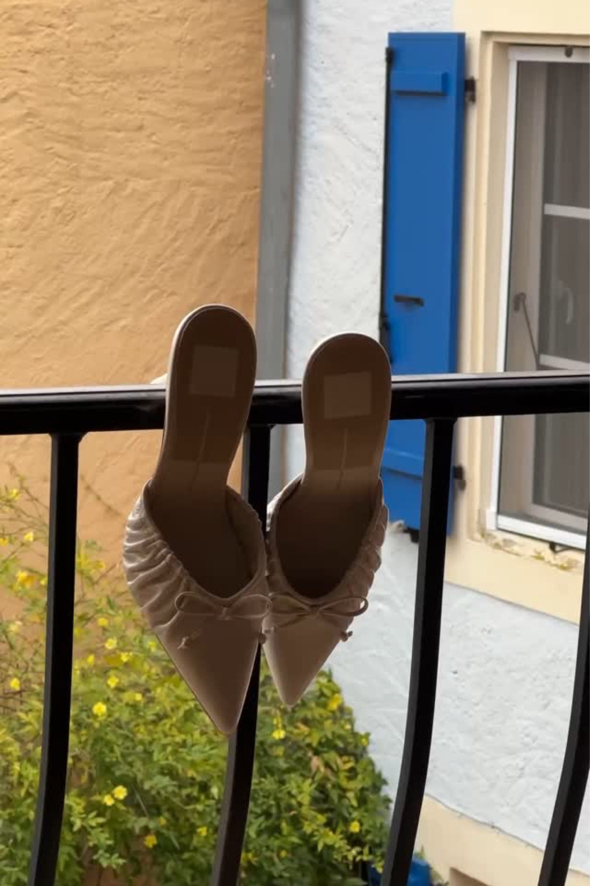 running around France in my @dolcevita bridal shoes