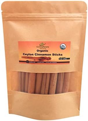 Organic Ceylon cinnamon sticks, True or Real Cinnamon, Premium Grade, Harvested from a USDA Certi... | Amazon (US)