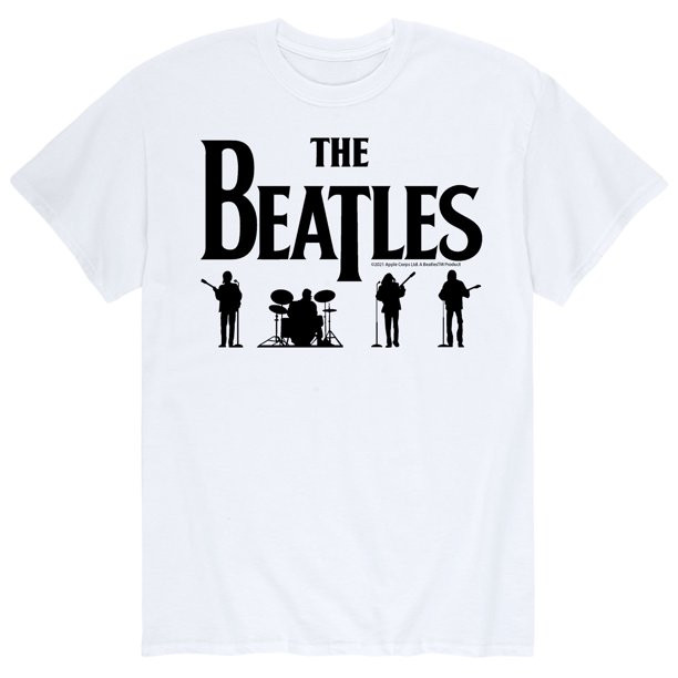 The Beatles - Black Band Silhouettes - Men's Short Sleeve Graphic T-Shirt | Walmart (US)