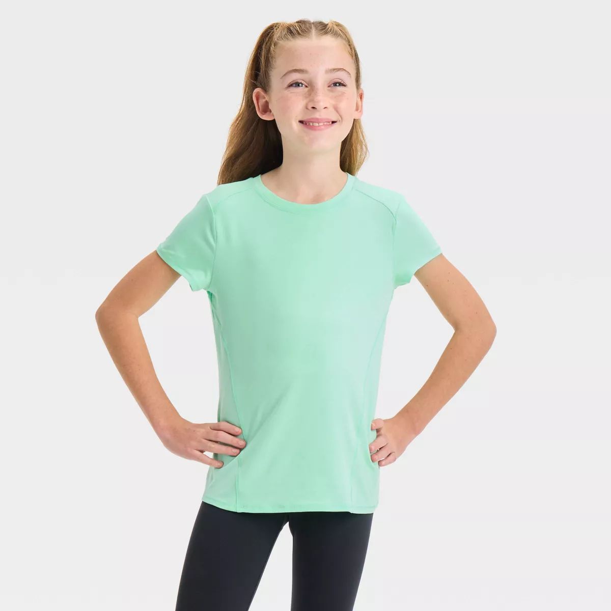 Girls' Short Sleeve Fashion T-Shirt - All In Motion™ | Target