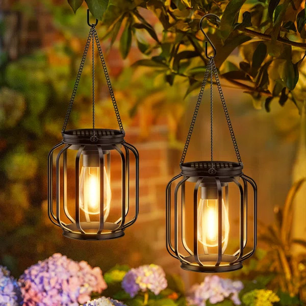 13.49" Solar Powered Integrated LED Outdoor Lantern | Wayfair North America
