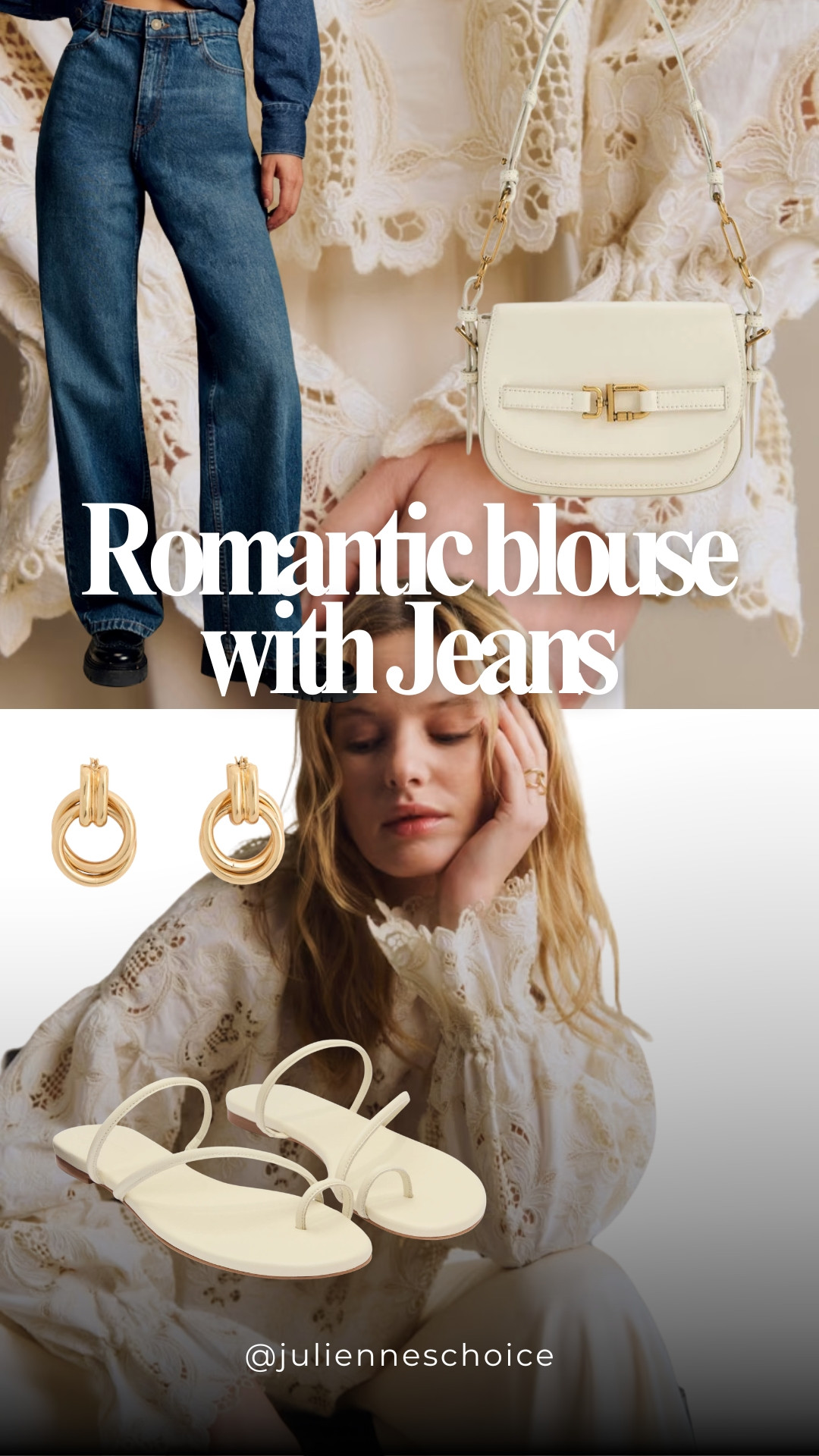 Romantic blouse with jeans.

Soft details  
Effortless feel ✨julienneschoice  

 #LTKootd #LTKSeasonal