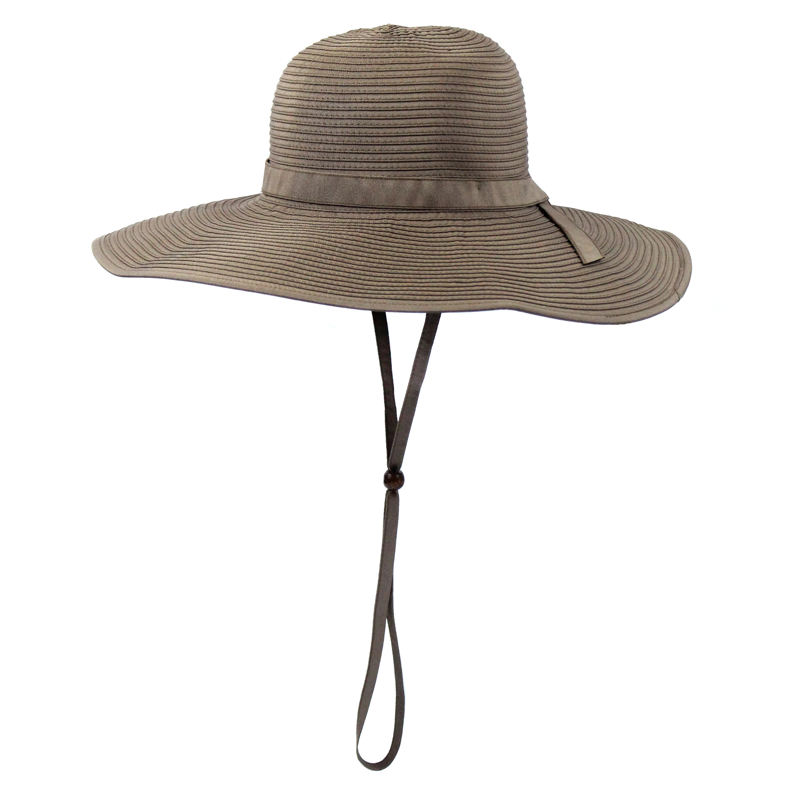 Women's Wide Brim Sun Hat - Brown | SwimZip
