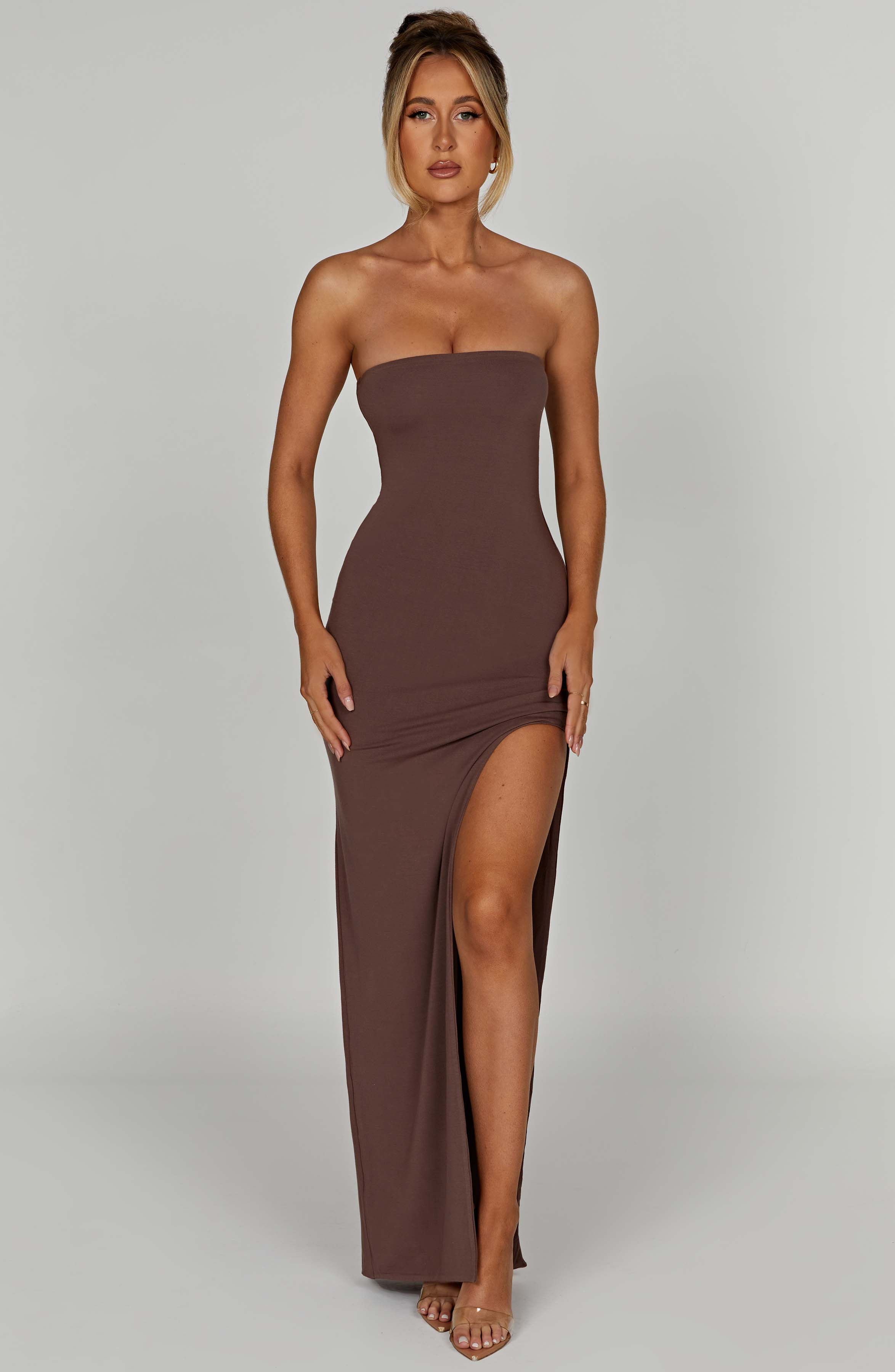 Teyana Maxi Dress - Chocolate | Babyboo (global)