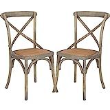 Poly and Bark Cafton Crossback Chair in Weathered Oak (Set of 2) | Amazon (US)