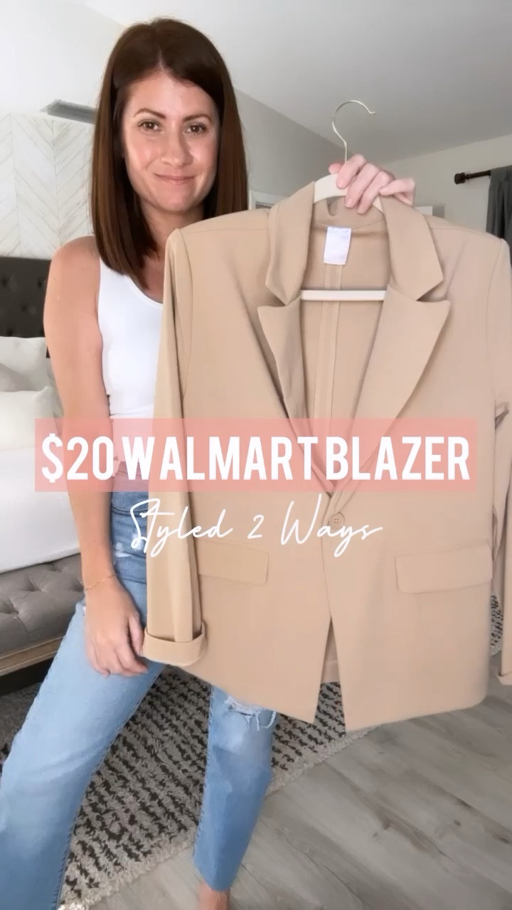 $20 Walmart Blazer | Walmart Fashion 

Wearing a small
Also comes in pink + black

#LTKFind #LTKstyletip #LTKunder50