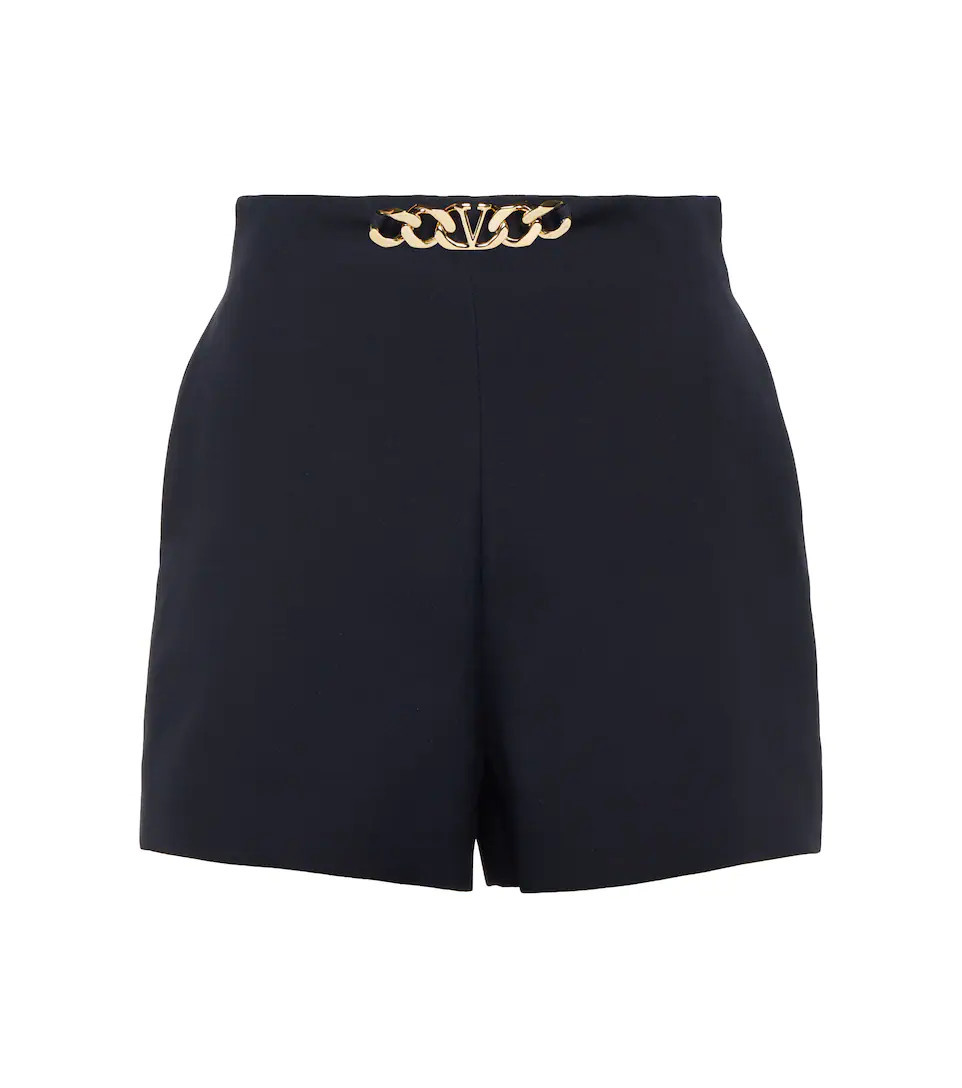 VLogo wool and silk shorts | Mytheresa (UK)