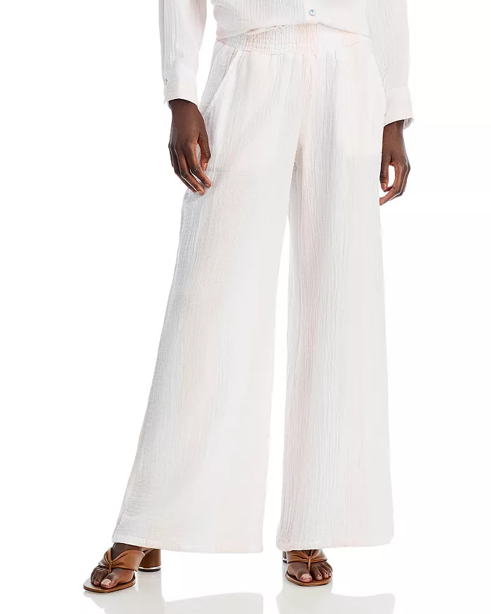Cotton Gauze Cabana Stripe Wide Leg Pants | Bloomingdale's (US)
