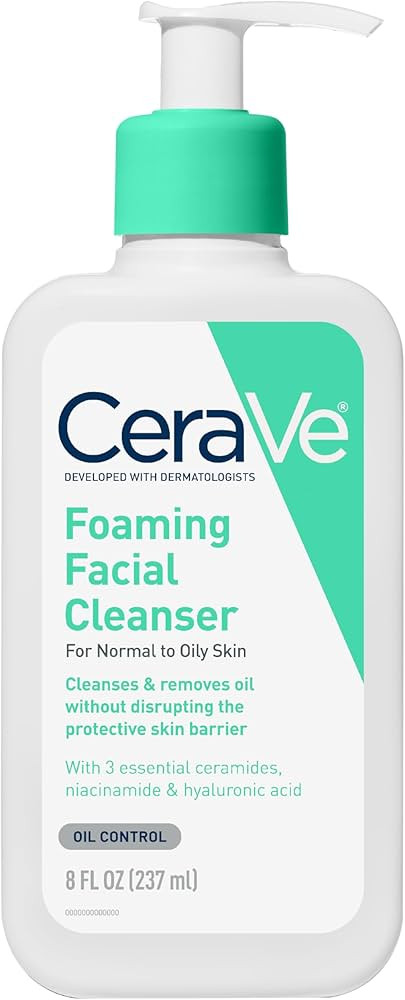 CeraVe Foaming Facial Cleanser, Daily Face Wash for Oily Skin, Hyaluronic Acid + Ceramides + Niac... | Amazon (US)