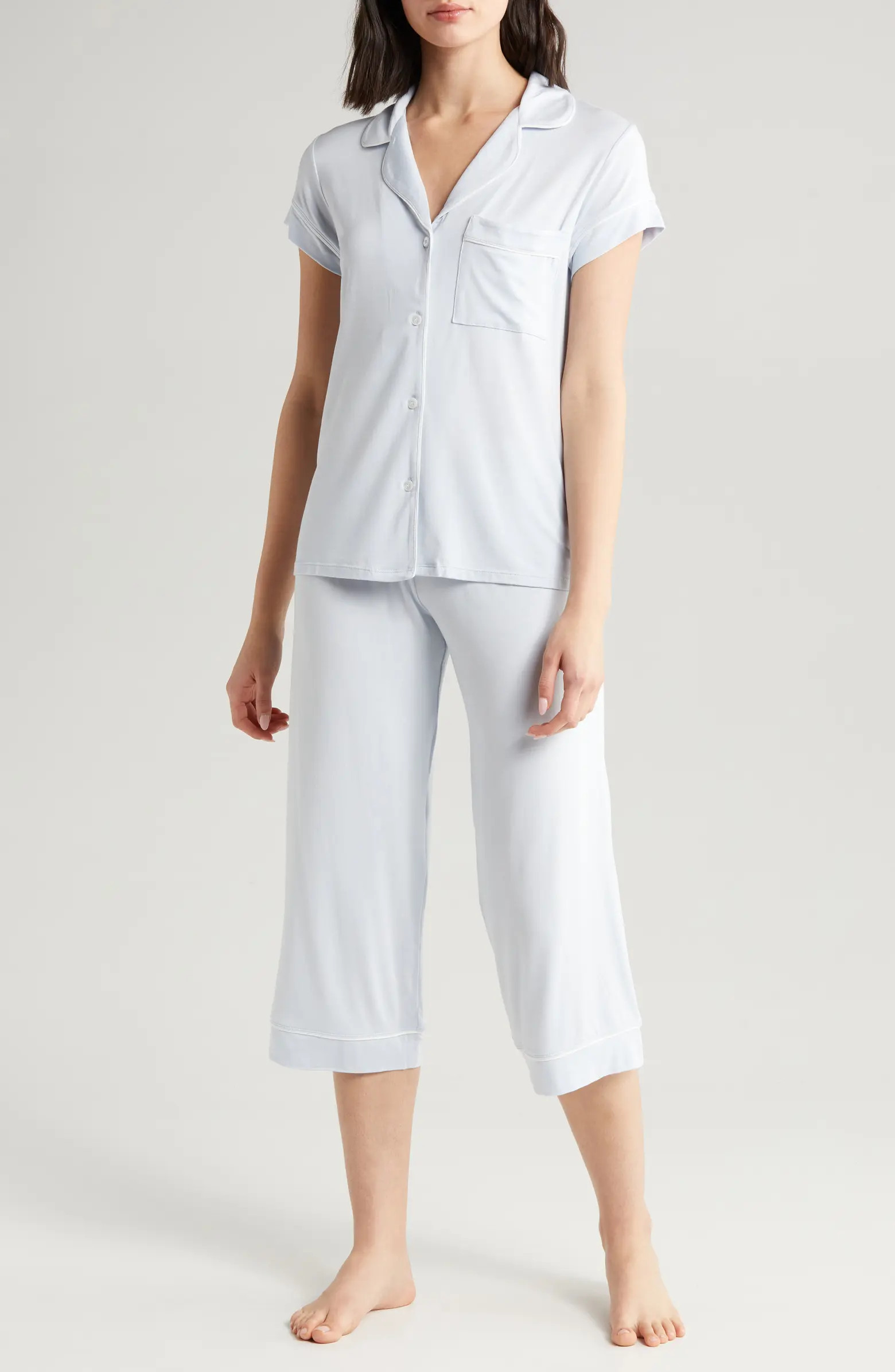 Eberjey Gisele Jersey Knit Crop Pajamas | Nordstrom | Nordstrom