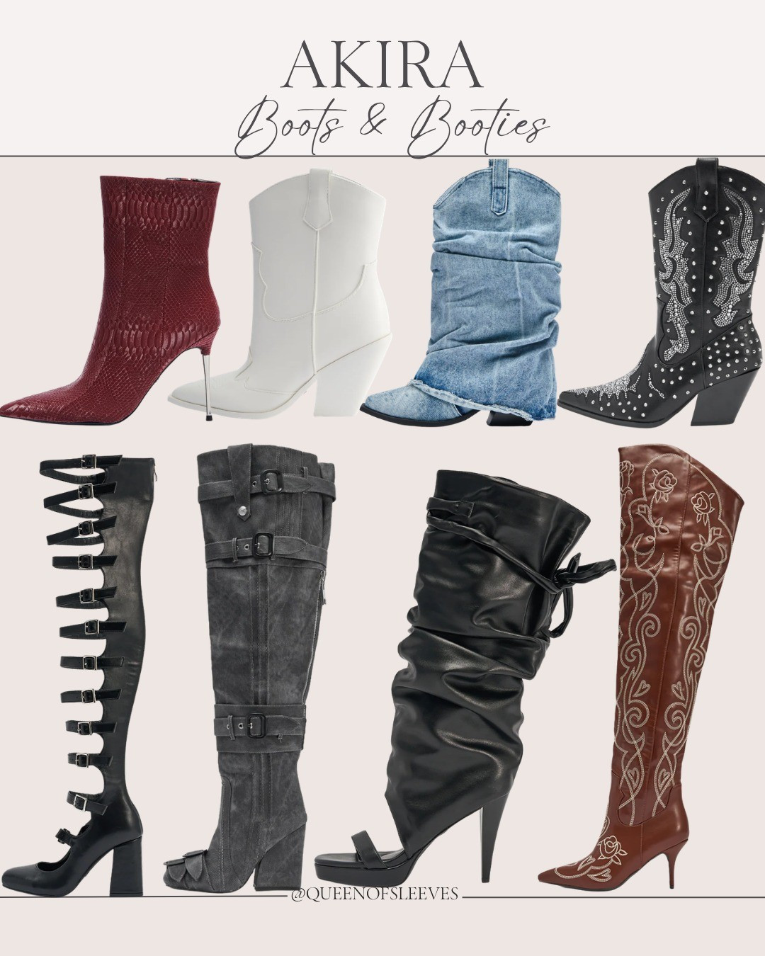 Boots & booties that make a statement 👢✨ From western-inspired to edgy and chic, these Akira picks will elevate every outfit this season!akira boots / akira booties / statement boots / western boots women / cowboy boots outfit / knee high boots / over the knee boots / slouchy boots / edgy fashion boots / fall boot trends / spring boot outfits / women’s boots fashion / chic boot styles / trendy footwear women / outfit with boots

#LTKootd #LTKFestival #LTKSeasonal