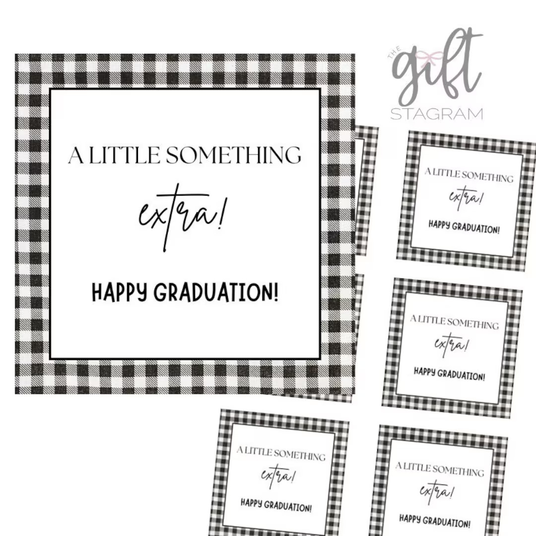 A Little Something Extra Gift Tag | Happy Graduation Gift Tag | DIGITAL DOWNLOAD | Grad Gift Tag ... | Etsy (US)