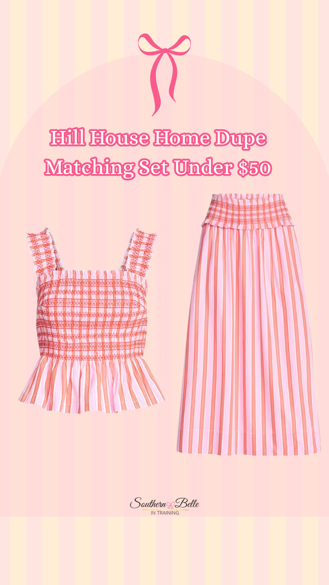 Hill House Matching Set Dupe! Smocked Tank Top and Smocked Skirt For Under $50!  

 #LTKSeasonal #LTKSaleAlert