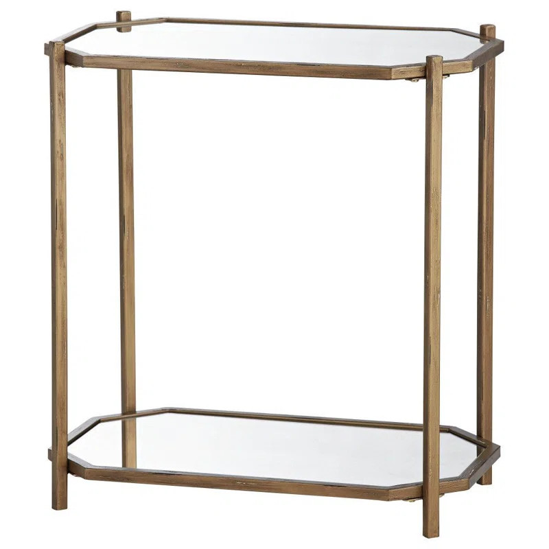 Mirrored Glass Top End Table | Wayfair North America