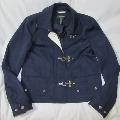 LAUREN ® Ralph Lauren ® Women's Lobster Clasp Fireman Navy M Medium Jacket - NEW | eBay US