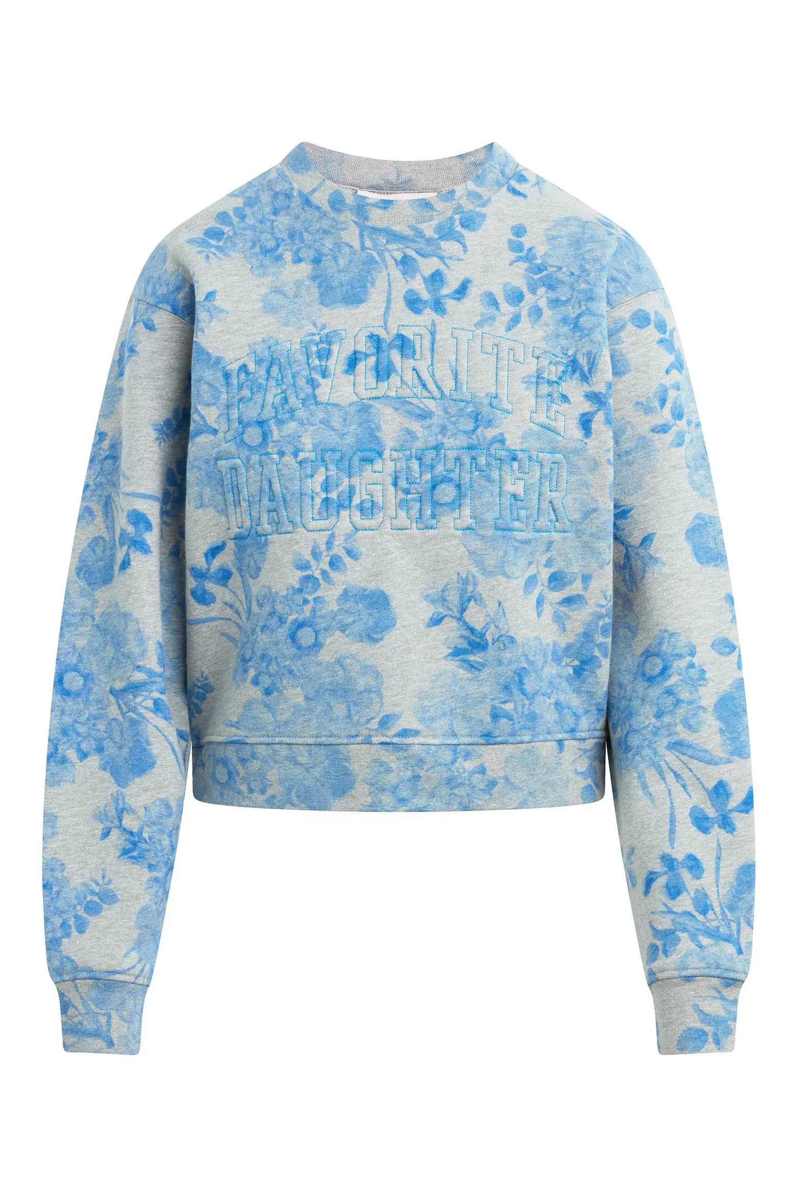 Favorite Daughter Classic Embroidered Floral Crop Cotton Blend Sweatshirt (Women) | Nordstrom | Nordstrom