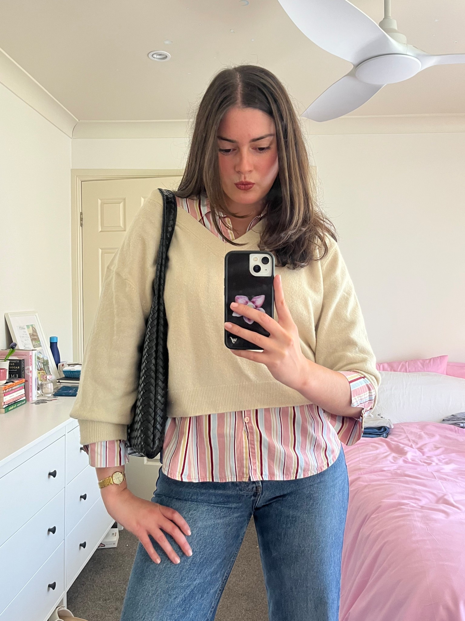 work ootd 👔 I thrifted the striped button down in Paris lol so have tried to link similar shirts #LTKwinter

#LTKaustralia