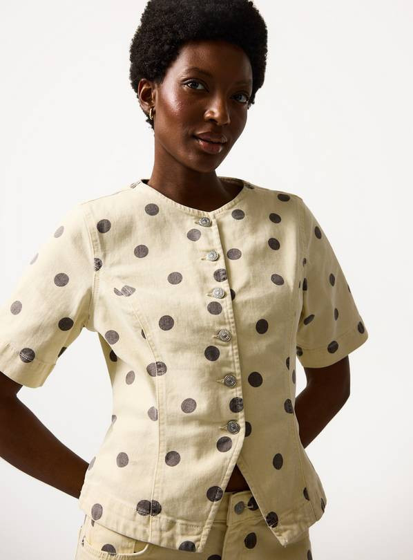 Light Yellow Polka Dot Print Top 16 | Tu Clothing