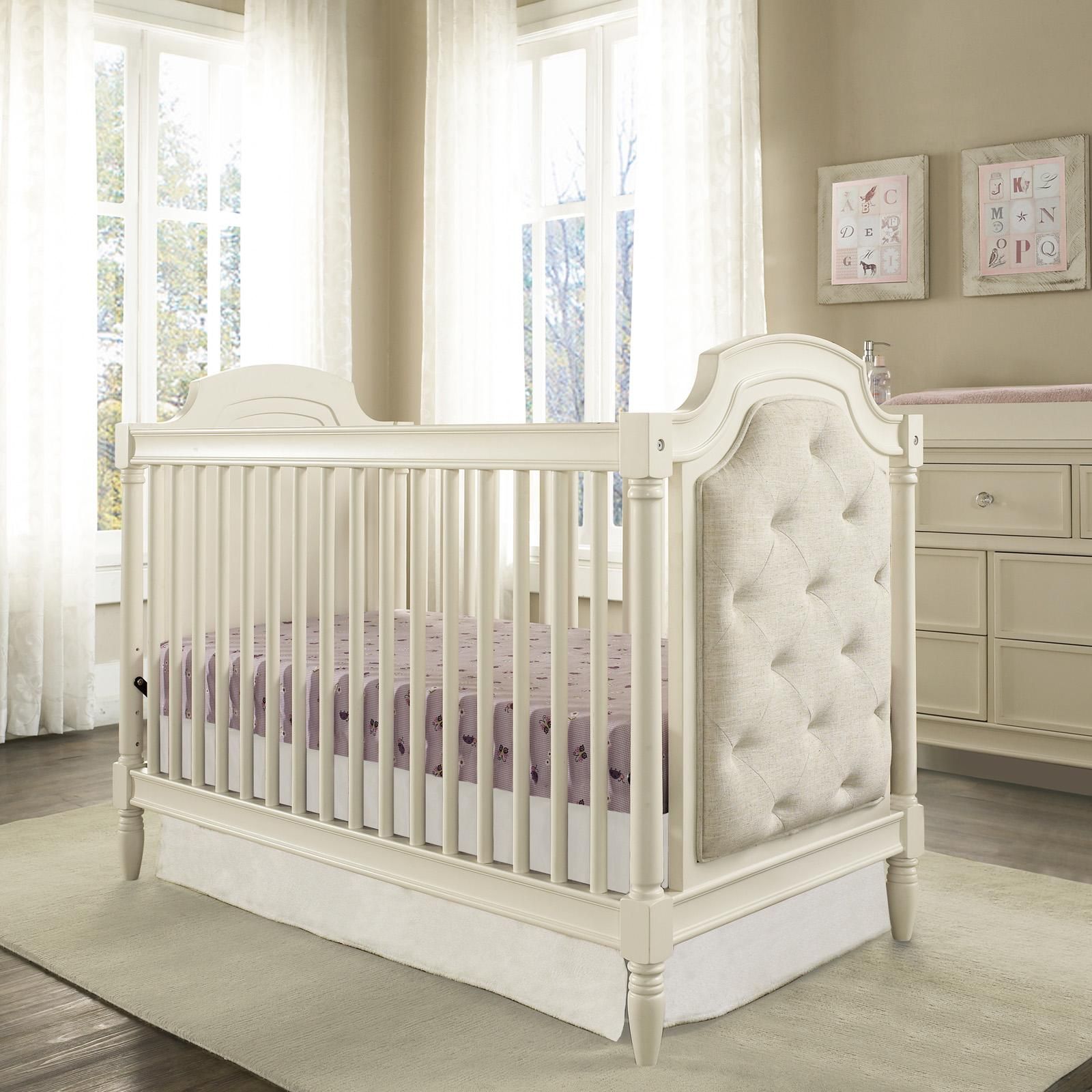 Bertini Corrine Upholstered 2-in-1 Convertible Crib | Hayneedle