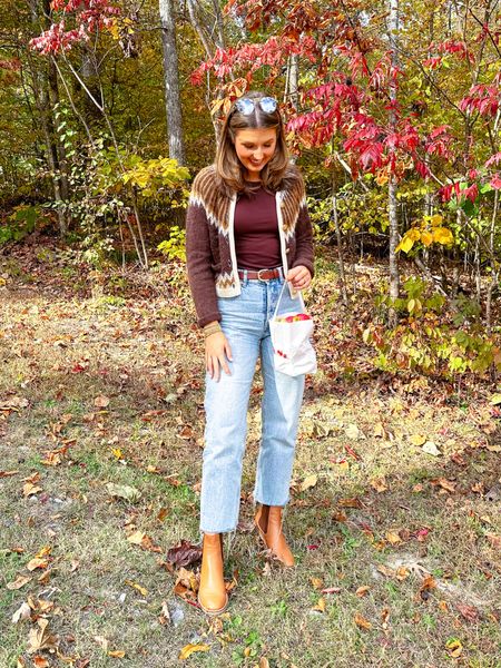 Apple picking outfit! Wearing a S in shirt and XS in cardigan! Jeans are old from Zara. Boots are old from Anthro — linked similar options!

Fall outfit // casual fall outfit // 

#LTKstyletip #LTKSeasonal