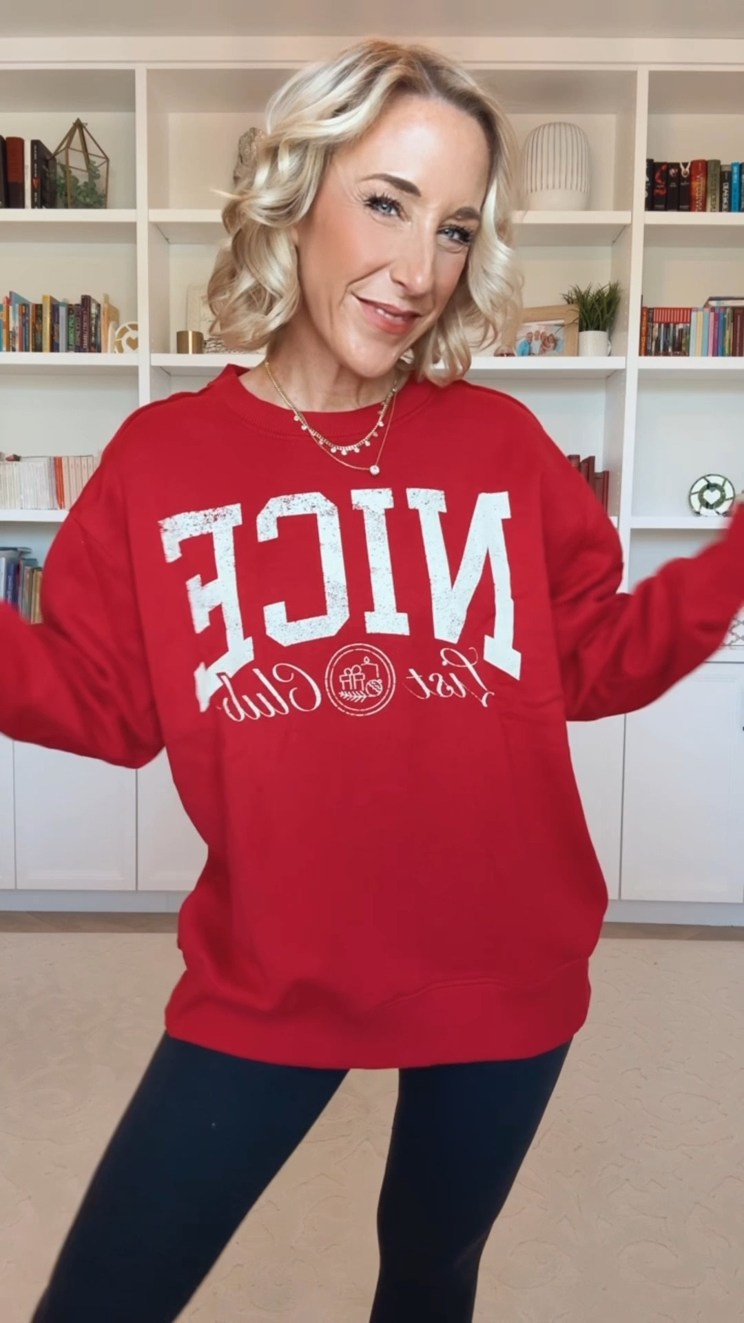 Sweatshirt back in stock in the OX (which is what I’m wearing here!). Only $19.98 & it also comes in green. 

#LTKHoliday #LTKSeasonal #LTKFindsUnder50