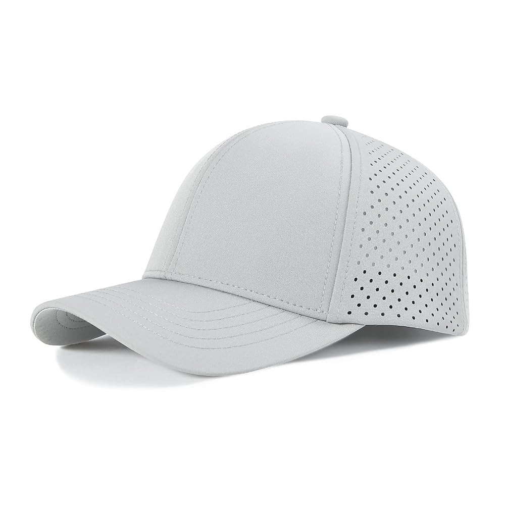 VOBOOM Men Quick Dry Baseball Cap Laser Cut Mesh Ball Curved Brim Snapback Hat | Amazon (US)
