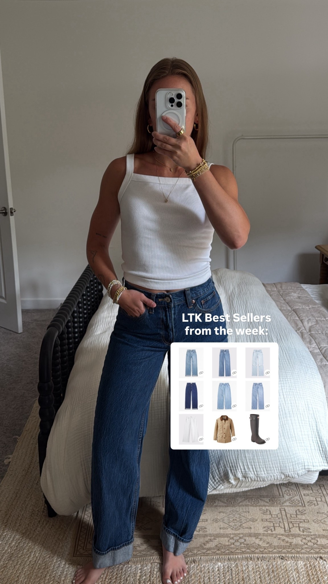 8/12/25 Last week’s bestsellers are no surprise with the Abercrombie denim sale in full swing 👖🤍 Linking the 7 pairs of Abercrombie jeans you’ve been loving most — including the 90s Relaxed, High-Rise Loose, Cropped Wide Leg, and Low-Rise Ultra-Loose — plus two pieces that continue to be top sellers week after week: my L.L.Bean barn coat and my chocolate brown Hunter boots. All linked here so you can grab them while they’re still in stock ✨

