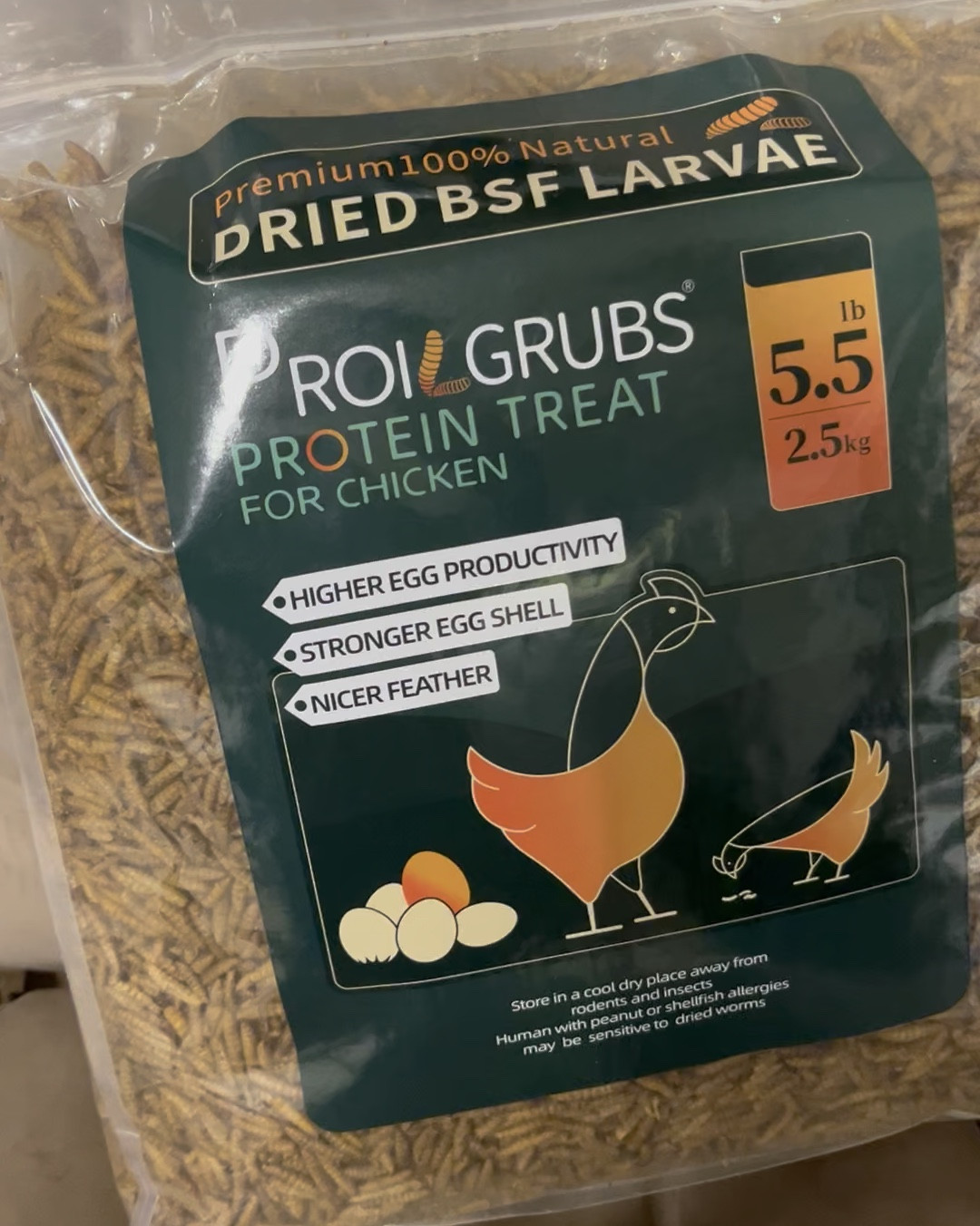 Grubs are our go-to high-protein chicken treat to keep the flock happy and laying.