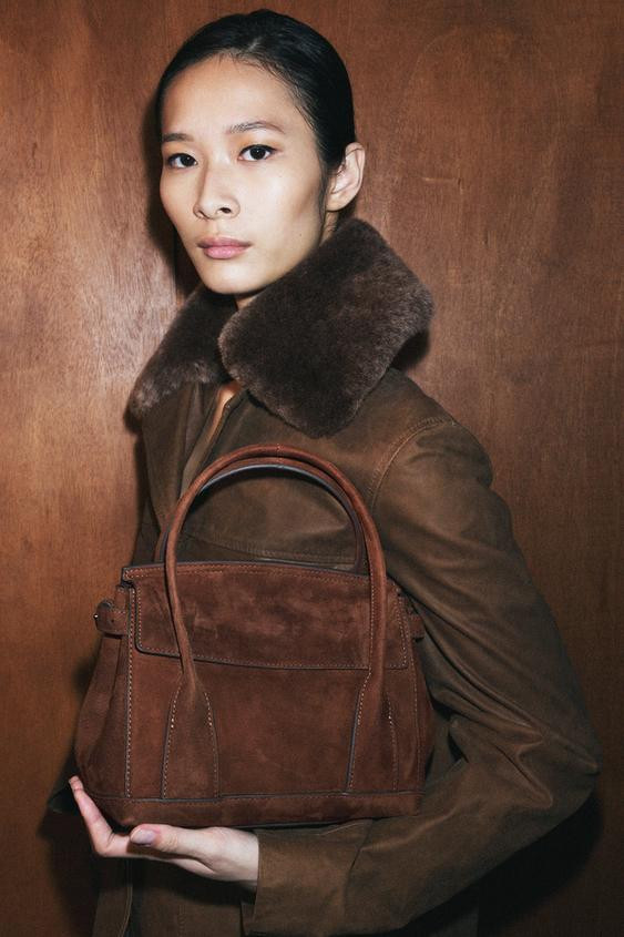 LEATHER MINI CITY BAG | Zara UK