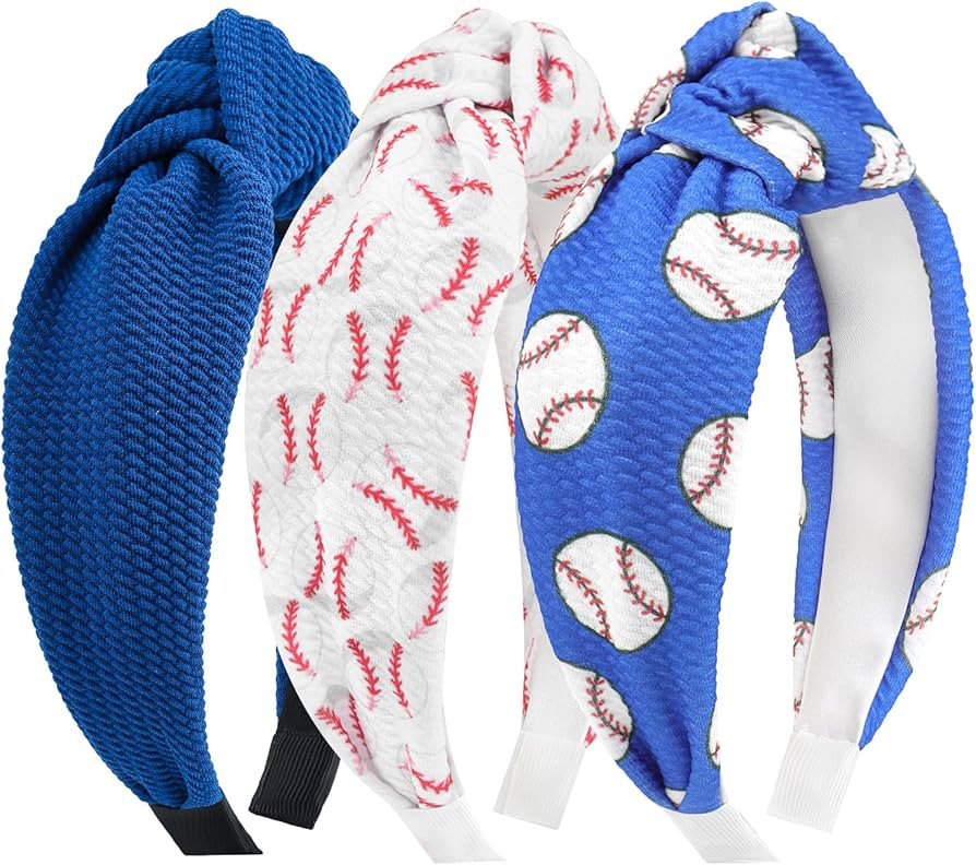 YanJie Baseball Headbands for Women Softball Hairbands for Girls Game Sport Hair Accessories | Amazon (US)